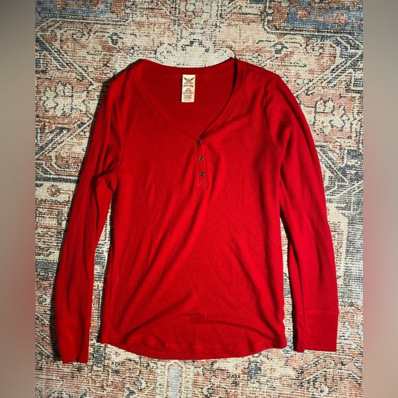 Tops - Long sleeve, quarter button down